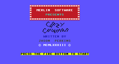 Crazy Caveman Title Screen